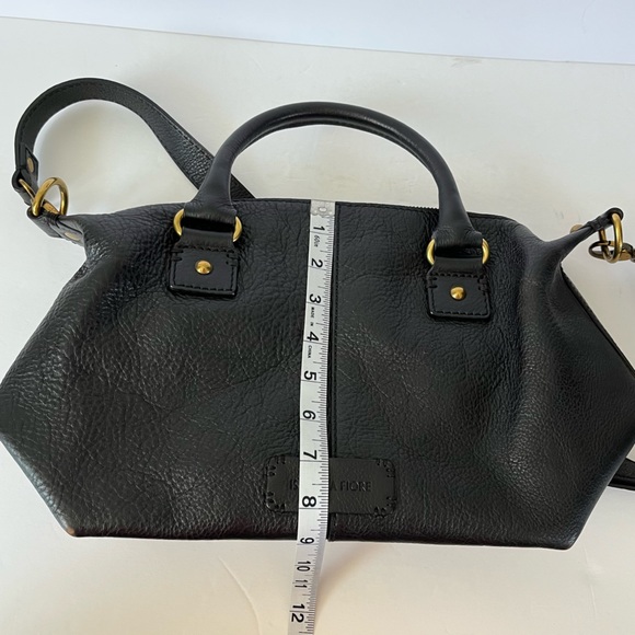 Isabella Fiore Sadie Black Embossed Leather Bag - Picture 13 of 14